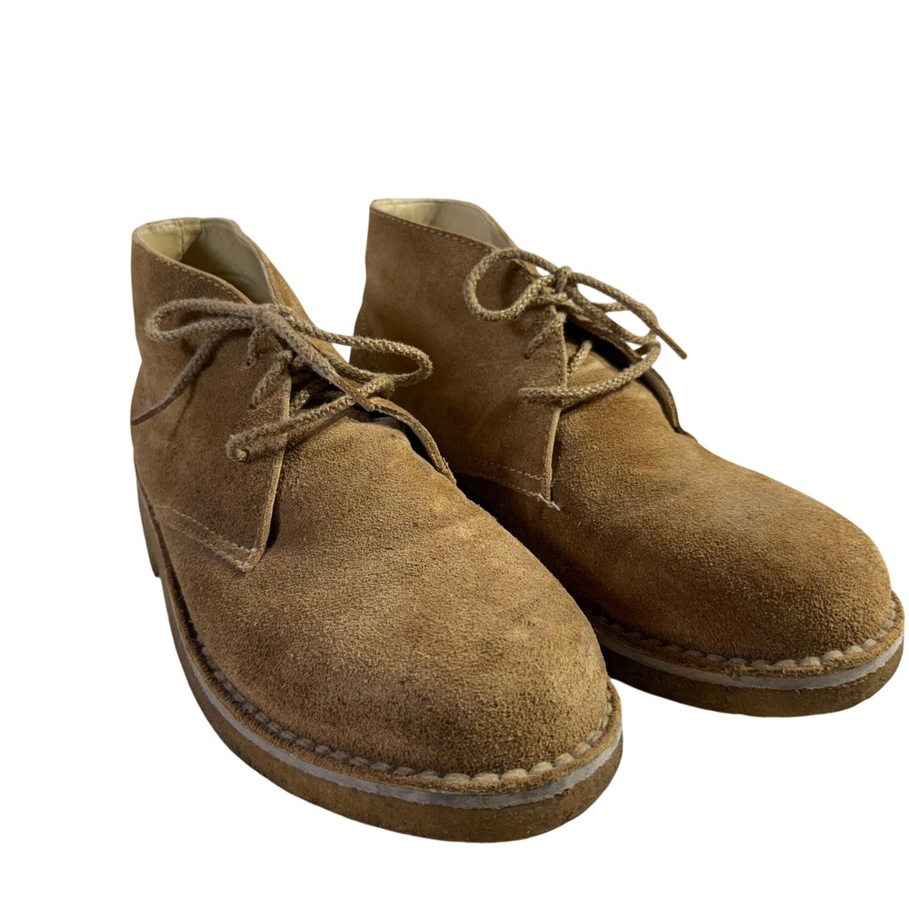 Orvis Suede Chukka Boots Mens 9.5 Brown Crepe Sole Made in Brazil